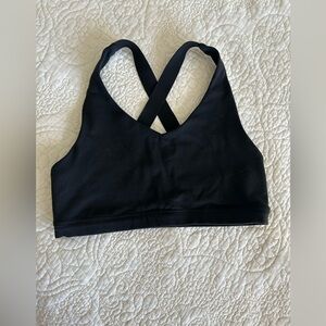 Prana Black Cross-Back Sports Bra